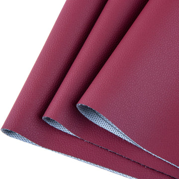 Upholstery Faux Leather Sheets Fabric 12" X 54" Suitable for Furniture Sewing, Sofa Handmade DIY Projects (Burgundy