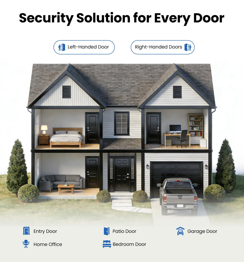 Keyed Alike Exterior Door Handle Lock Set with Deadbolt, Satin Nickel