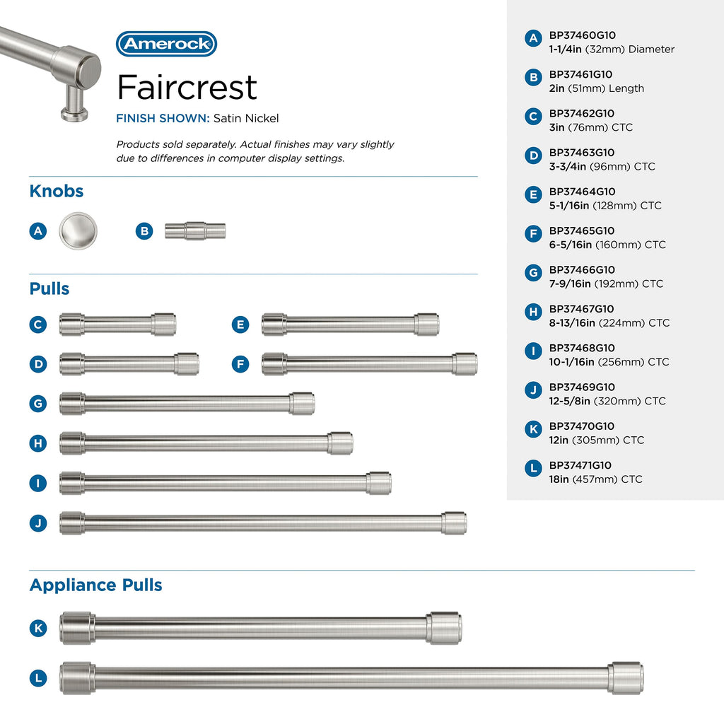 12-5/8" Faircrest Satin Nickel Drawer Pull