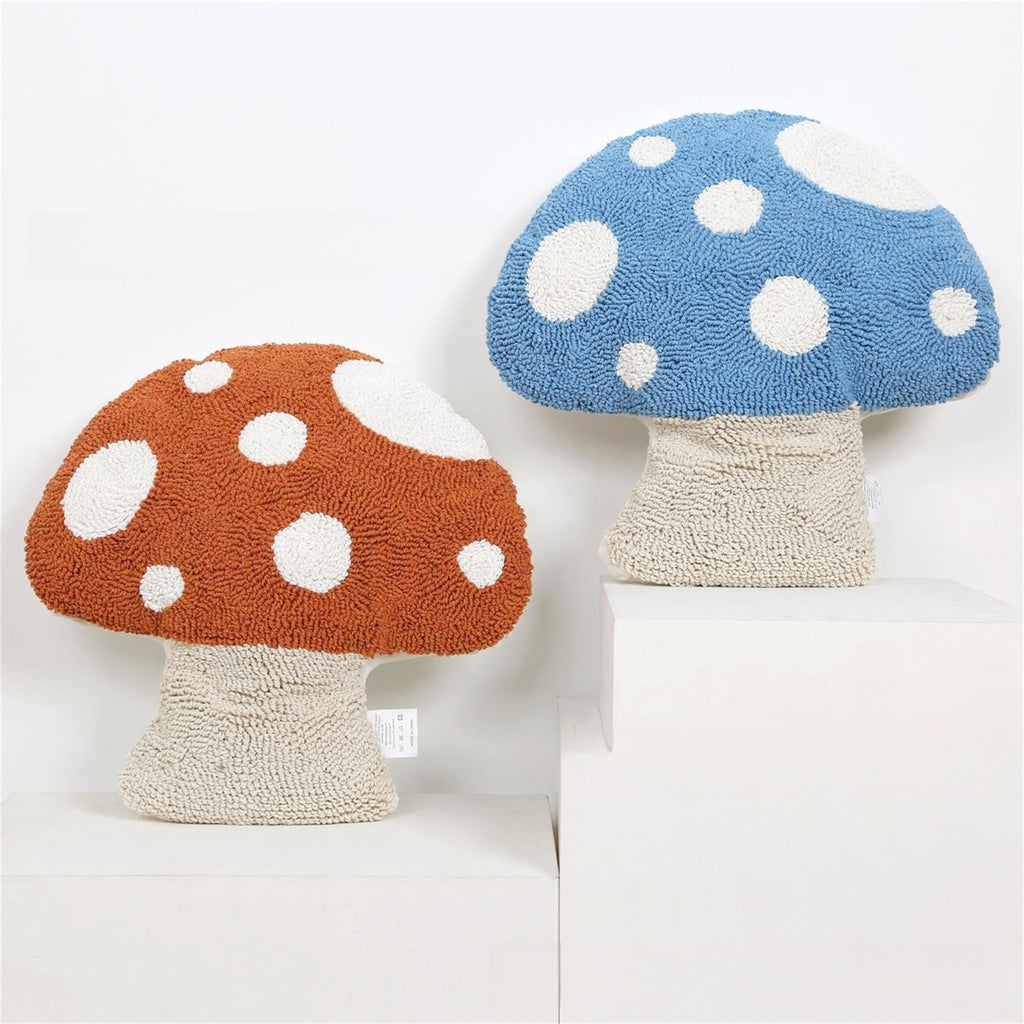 Mushroom Floor Pillow, Plush, Orange, 13.3in*12.9in