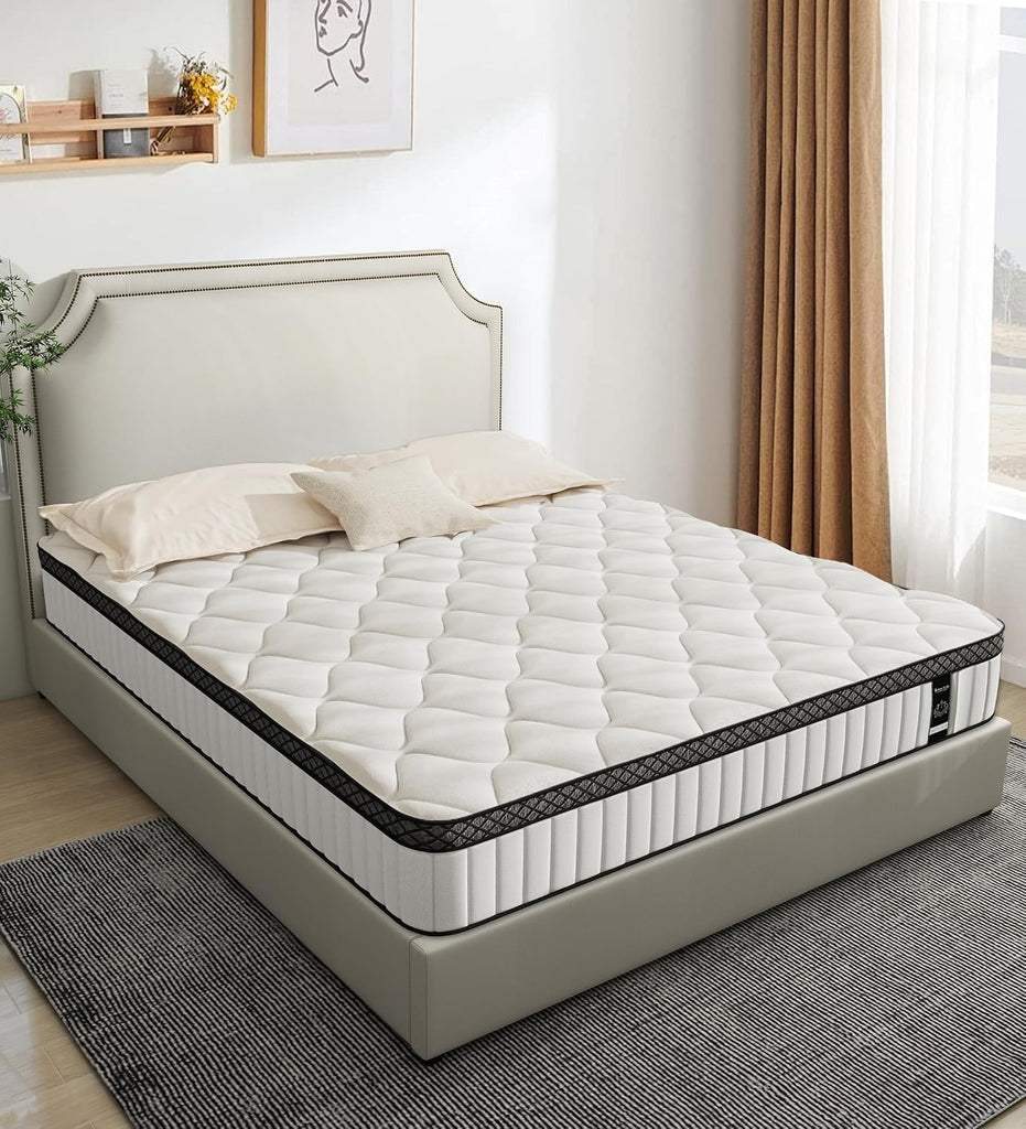Queen Mattress, 12 Inch Hybrid Queen Mattress in a Box, Gel Memory Foam with Individually Wrapped Pocket Springs