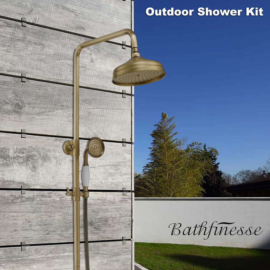 Outdoor Shower Features, Exposed Shower System 3 Function