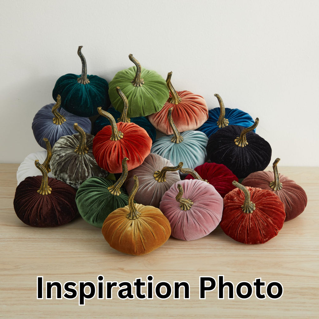 Velvet Pumpkin Set of 4 (Sm Gray Taupe Ivory Black)