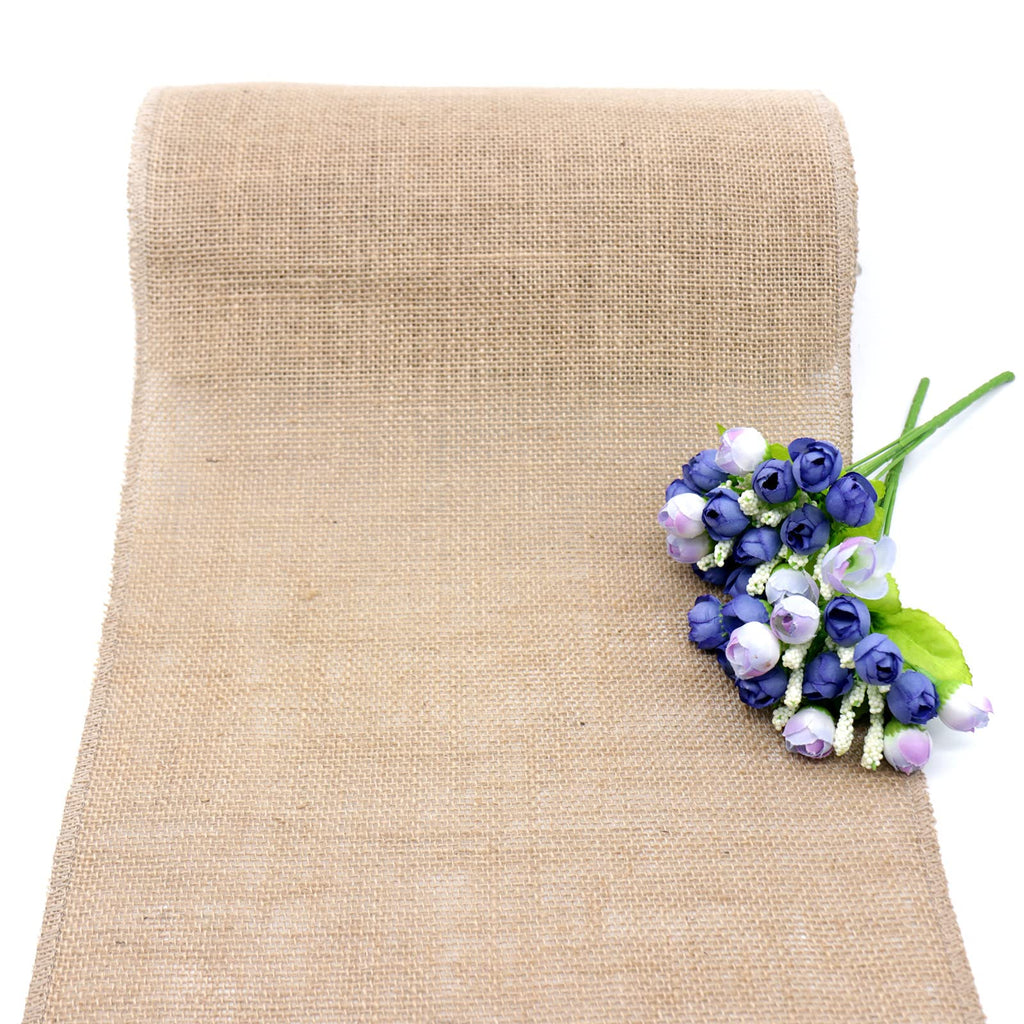 10 Yard Long 12" Wide Natural Burlap Fabric Roll for Craft Projects, Home Decor, Wedding Decor