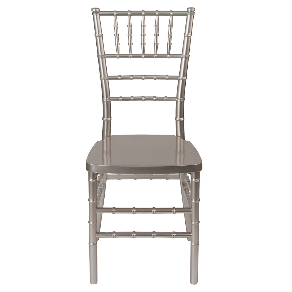 Pewter Resin Ballroom Chair