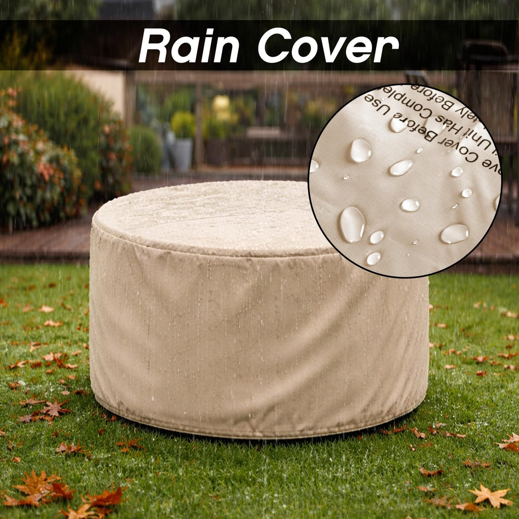 28 Inch White Concrete Outdoor Propane 50, 000 BTU Fire Pit Table