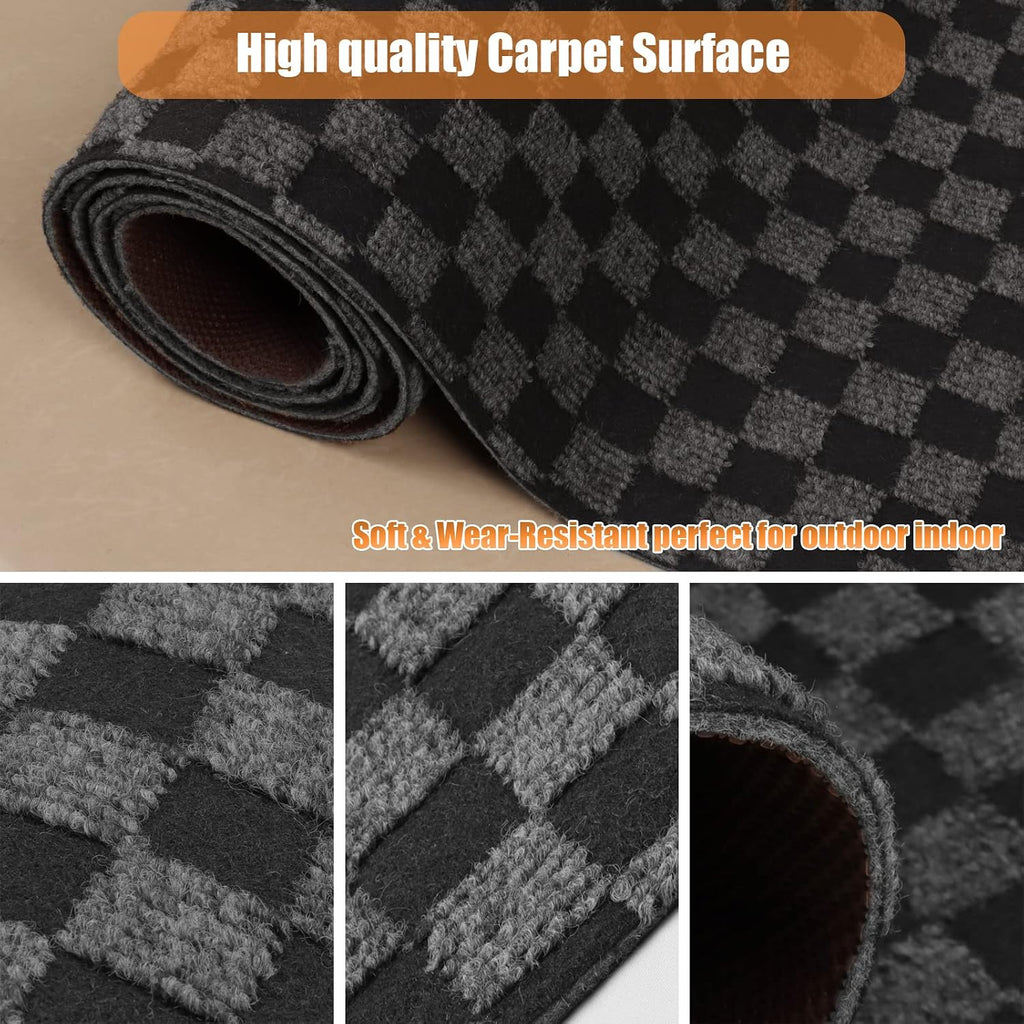 Hallway Runner Rug with Rubber Backing, Laundry Room Rug Non Slip, Washable Outdoor Indoor Rug Carpet Runner