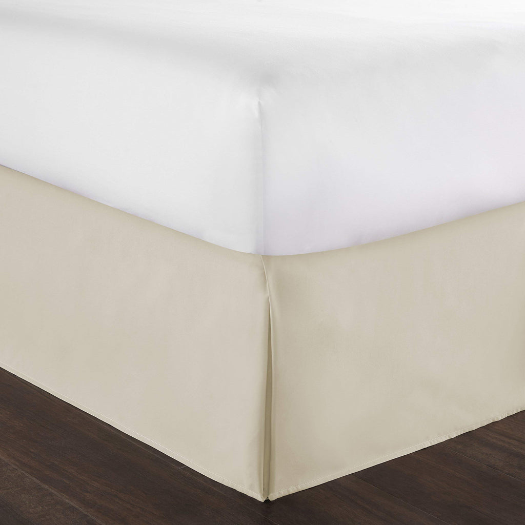 800 Thread Count 100% Natural Cotton Premium Quality Luxurious Box Pleated Bed Skirt Easy Fit with 21 Inch Drop