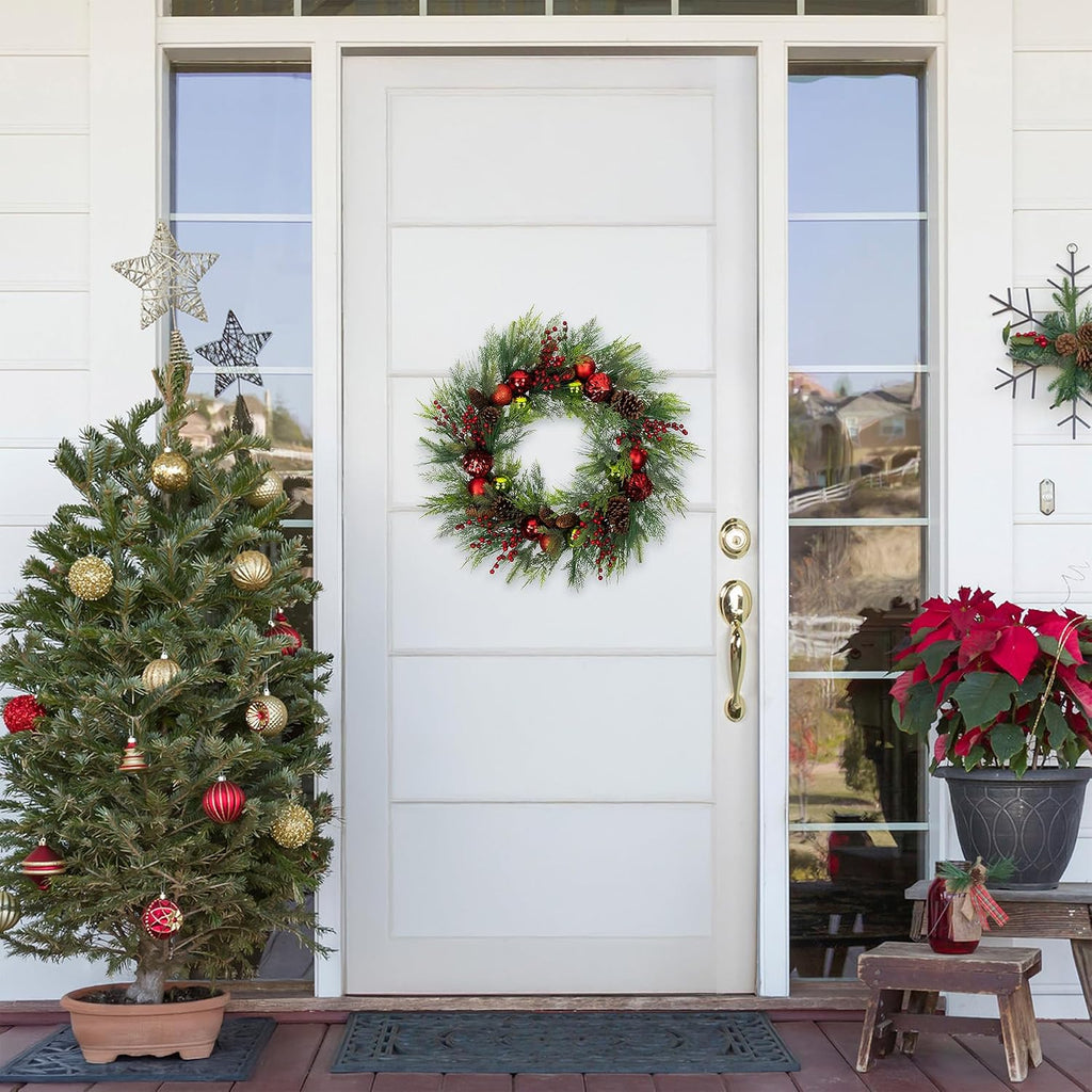 Real TouchTM Pinecones Ornaments Artificial Christmas Wreath 36"