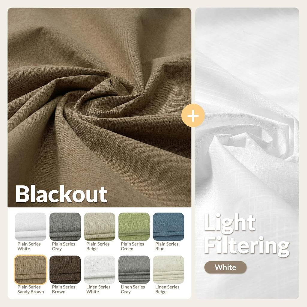 Double Roman Shades for Windows, Day Night Cordless Roman Blinds for Indoor Windows, Thermal Insulated Window Shades