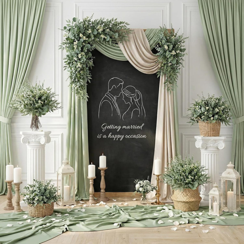 Artificial Mixed Eucalyptus Stems Bulk, 5 Kinds of Faux Greenery Eucalyptus Leaves Bulk for Vase Wedding DIY - Set of 130