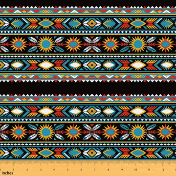 Geometric Fabric by The Yard Aztec Soft Fabric Boho Feather