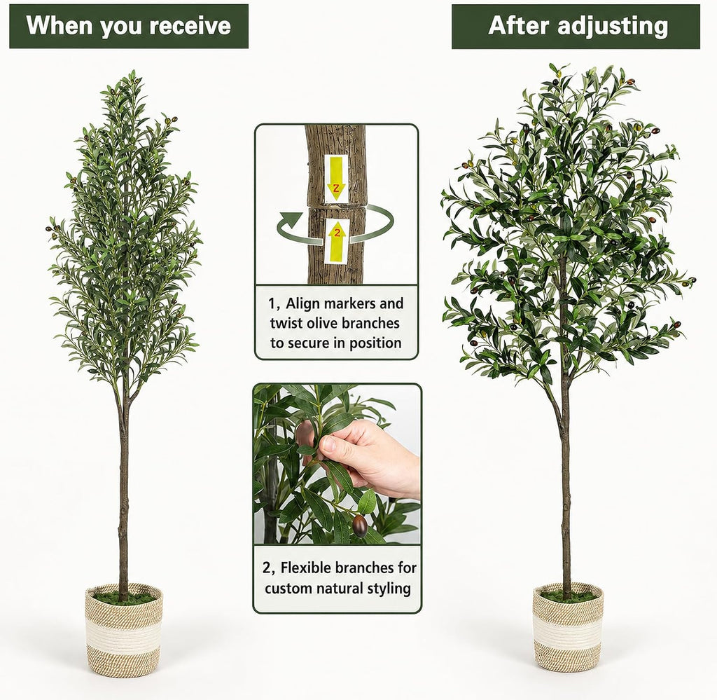 6FT Artificial Olive Tree