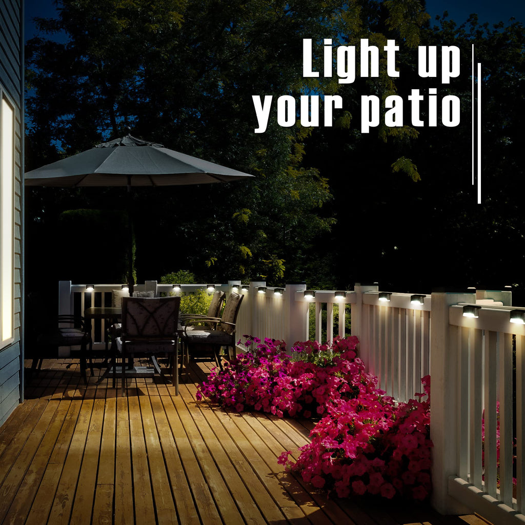 Led Solar Deck Lights, 16 Pack,Waterproof, Warm White