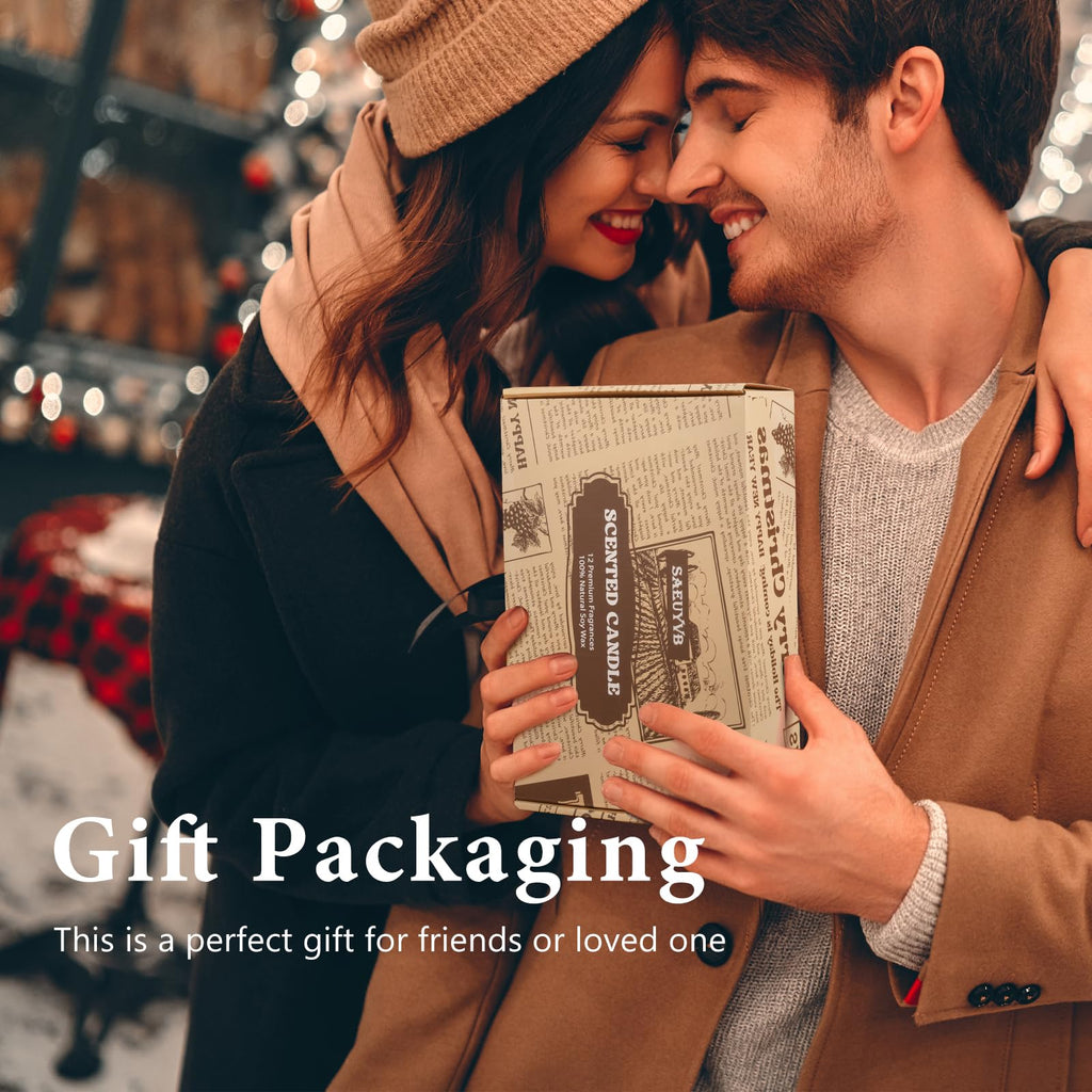 12 Pack Scented Candles Gift Set, Natural Soy Aromatherapy
