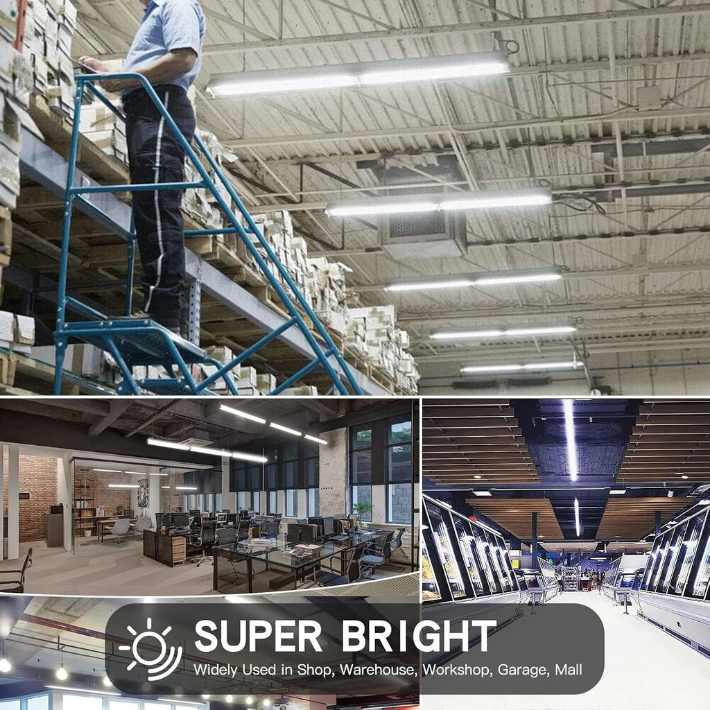 Fluorescent Light Bulbs 48 inch T8 LED Bulbs 4 Foot Type A+B,24W 3200LM 6500K Clear Cover Super Bright,Single