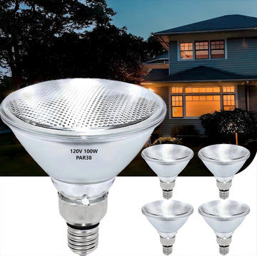 PAR38 Halogen Flood Light Bulbs 100W 4 Pcs, Fit for Indoor Outdoor