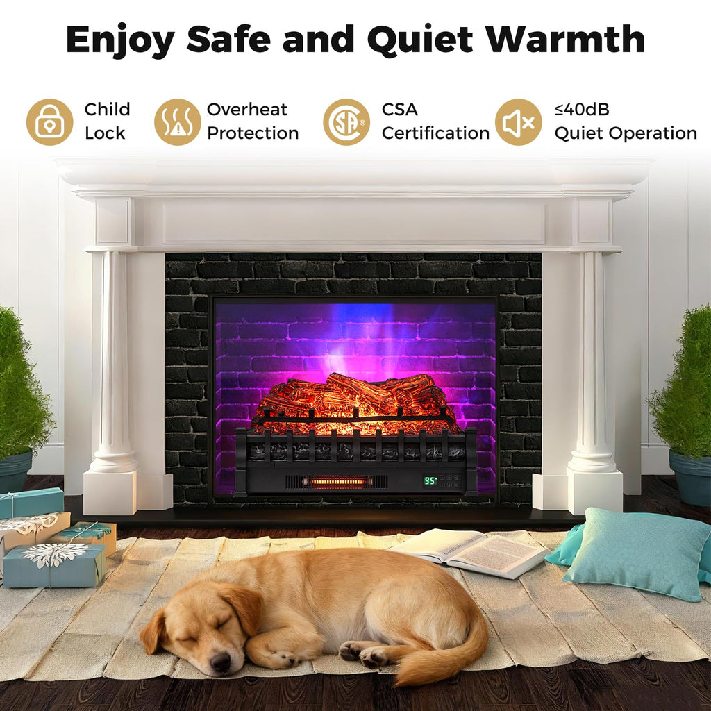 Electric Fireplace Insert Pinewood Log Set (26" WiFi)