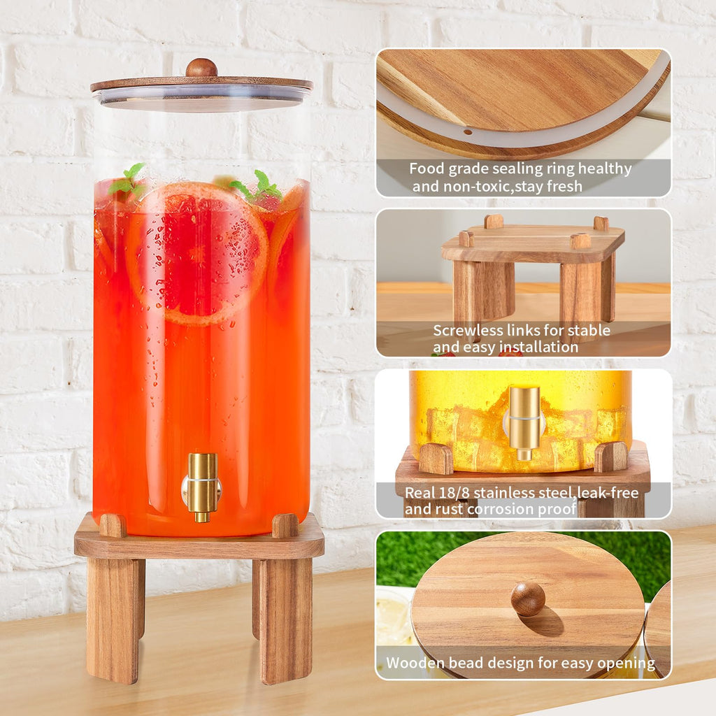 3 Gallon Large Drink Dispenser for Parties, Beverage Dispenser with Stand