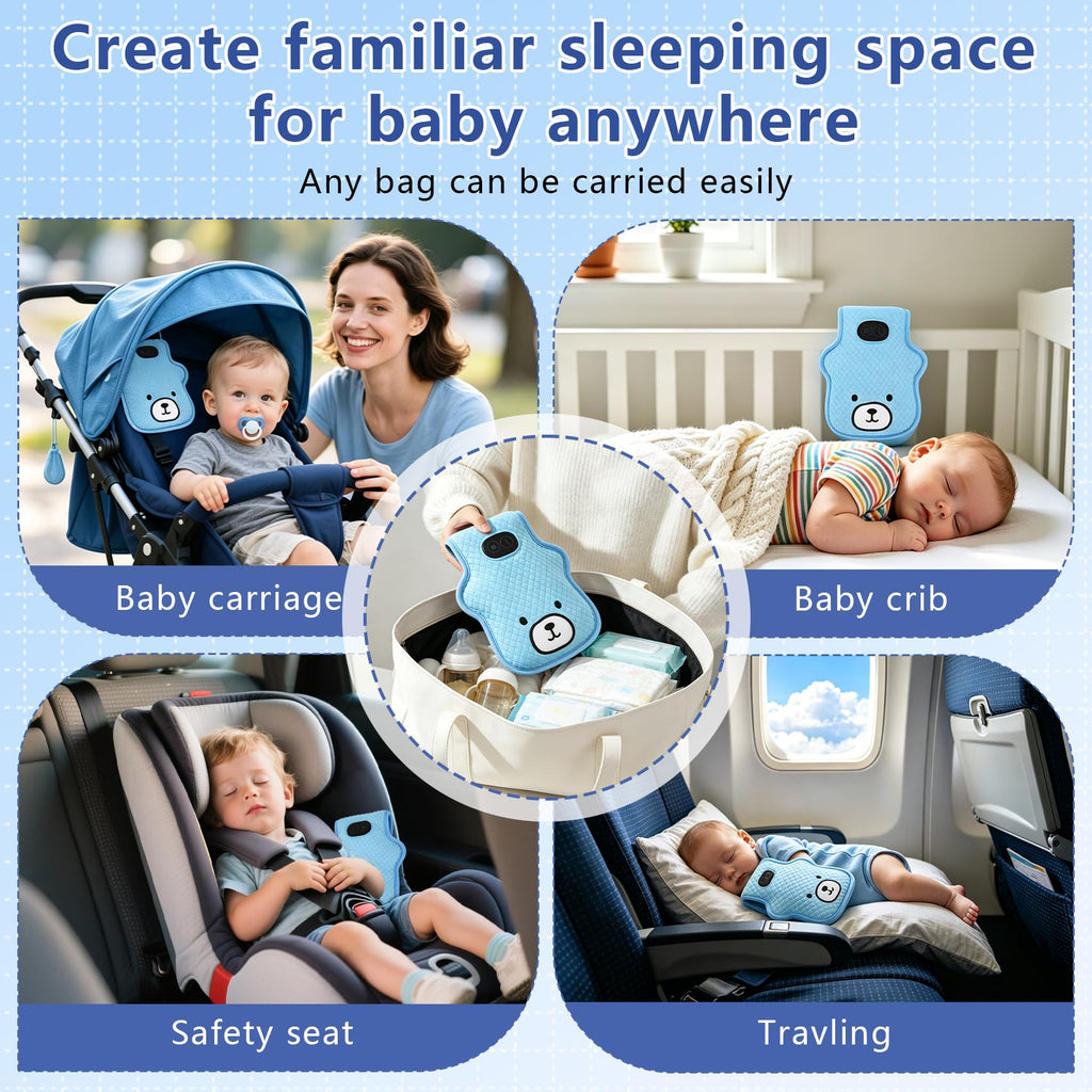 Portable Vibrating Sleep Soother,Crib Vibrating Soother with 3 Adjustable Vibration Modes & 90 Min Timer,Portable