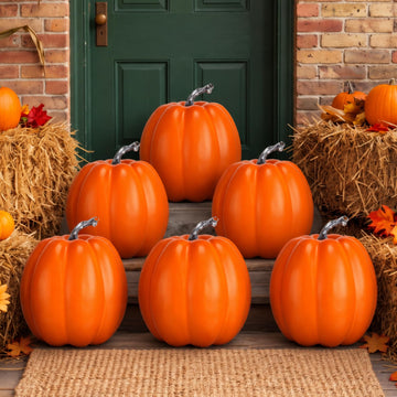 6 Pcs Large Pumpkins for Outdoor Porch 7.48'' Fall Decor