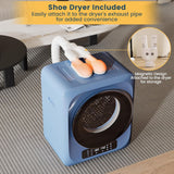 12Lbs Portable Clothes Dryer, 850W Compact Laundry Dryer with Boot Dryer, 6 Drying Modes, Electric Dryer with LED