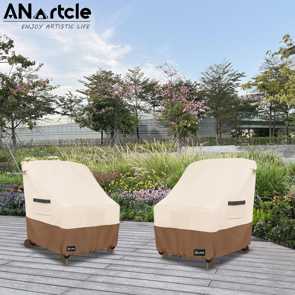 Adirondack Chair Covers 2 Pack, (30W x 34D x 36H inches), Beige