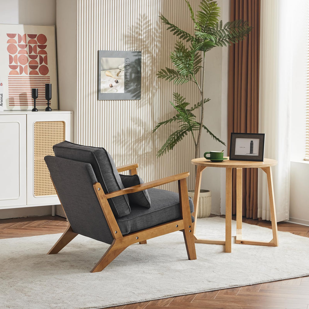 Mid-Century Lounge Accent Chair, Gray