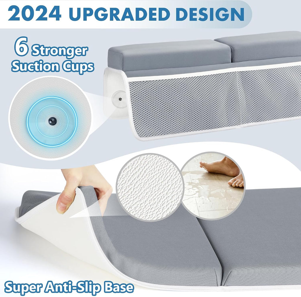 Bath Kneeler and Elbow Rest Pad Set - 1.5'' Comfortable Thick Baby Bath Kneeler Pads, Quick Dry Soft Kneeling Pad
