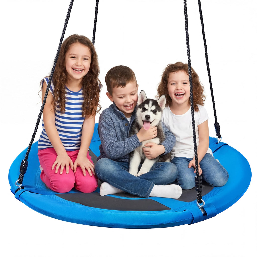40 inch Saucer Tree Swing 900Lb Weight Capacity, Waterproof Swing Seat for Kids Outdoor with Hanging Straps