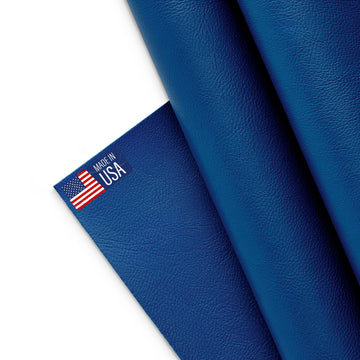 Upholstery Faux Leather, Outdoor Boat Automotive, DIY and Crafting Pleather - Individual 1 Yard Cut 36"x54" (Blue)