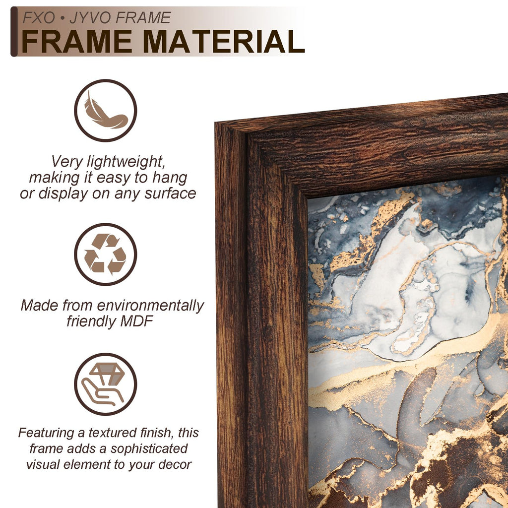 20x27 Picture Frame Brown Engineered Wood Wall Hanging