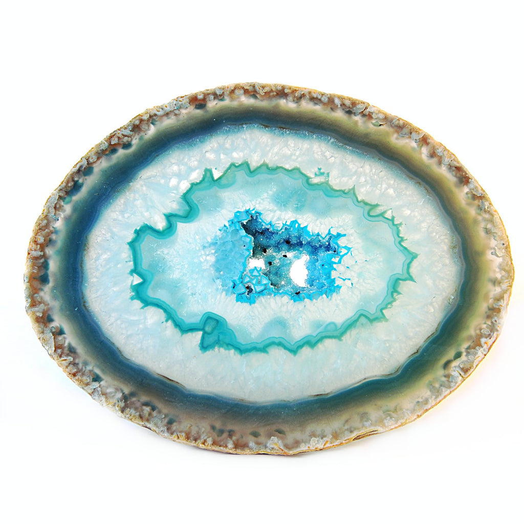 4-5" Mixed Dyed Color Agate Coasters Polished Natural Geode Sliced
