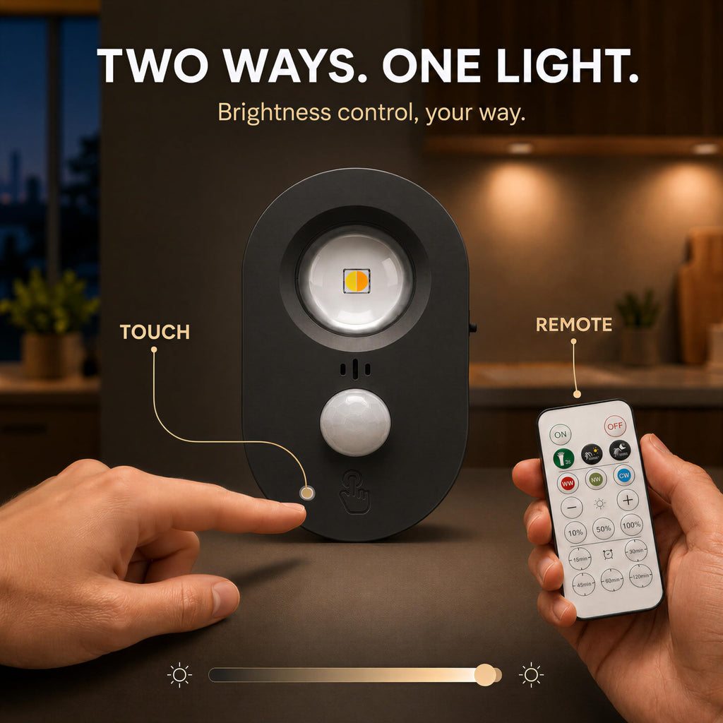 Rechargeable Under Cabinet Lighting: 3-Pack Motion Sensor Puck Lights with Remote, Dimmable Motion Sensor Lights