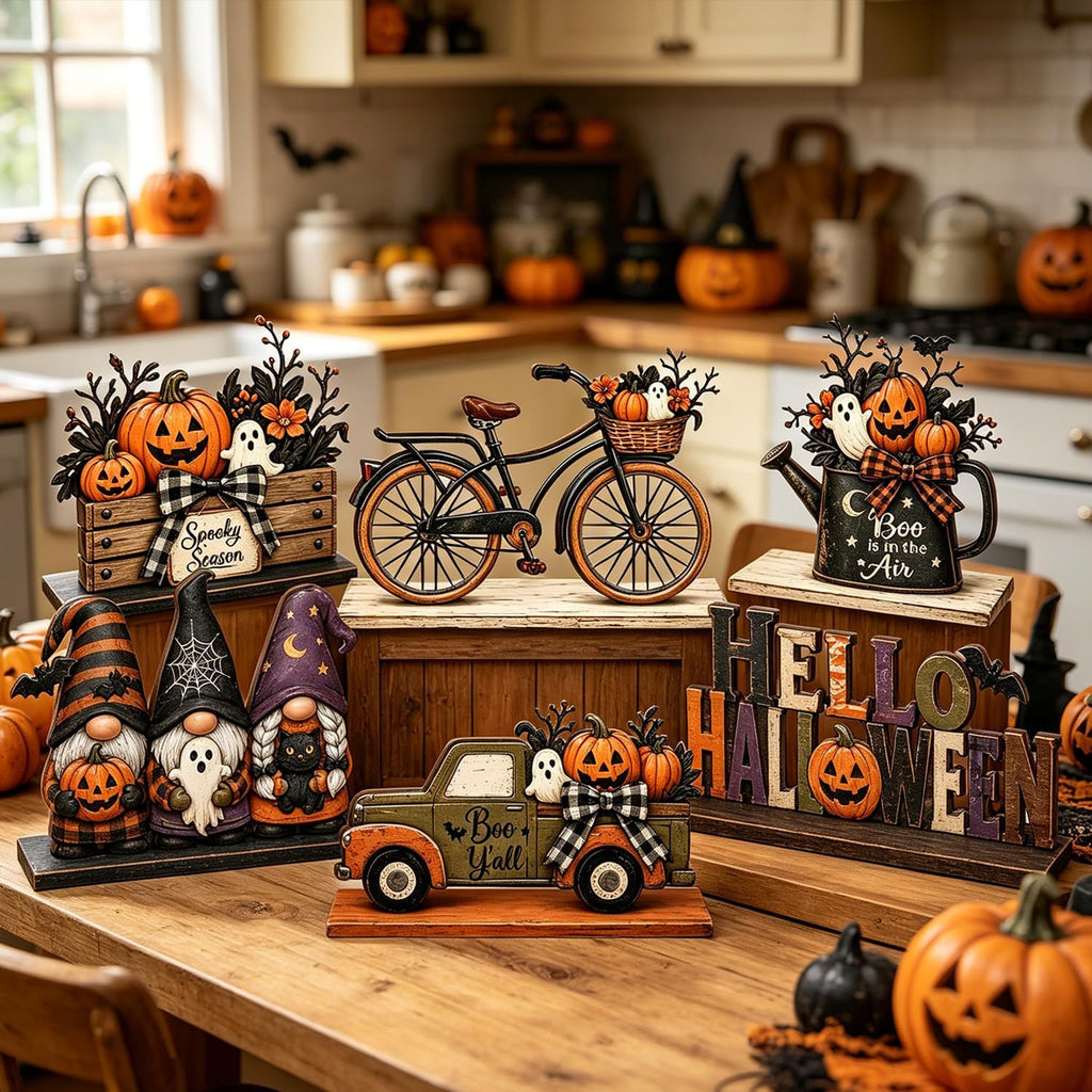 Halloween Decor Indoor, Halloween Table Decorations Indoor - Set of 6