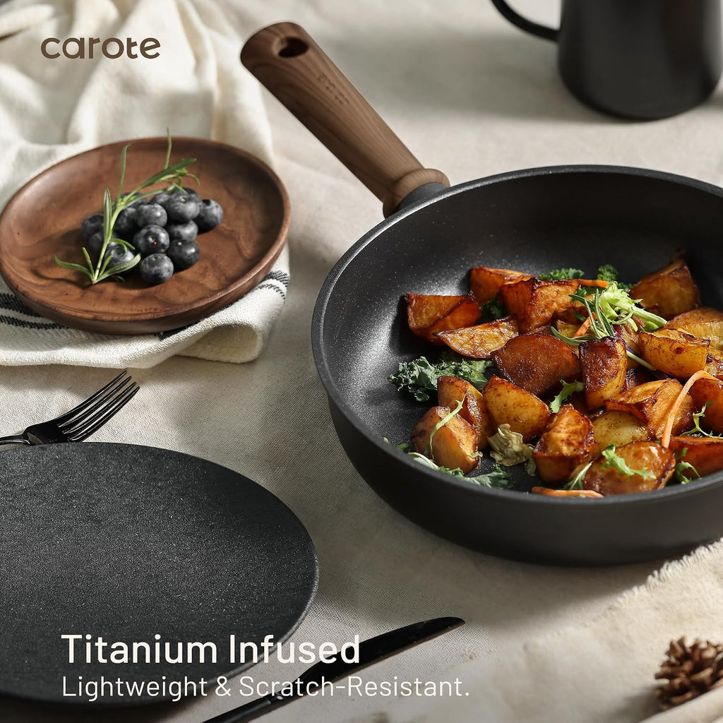 44pcs Pots and Pans, Nonstick Cookware Set with Bakeware | Induction Kitchen Cooking Set, Durable, Easy Food Release