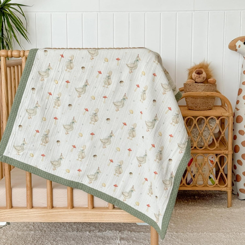Blanket with Name - 100% Organic Cotton Newborn Gift | Custom Knit Blanket for Boys, Girls, Kids & Baby Showers (Sage
