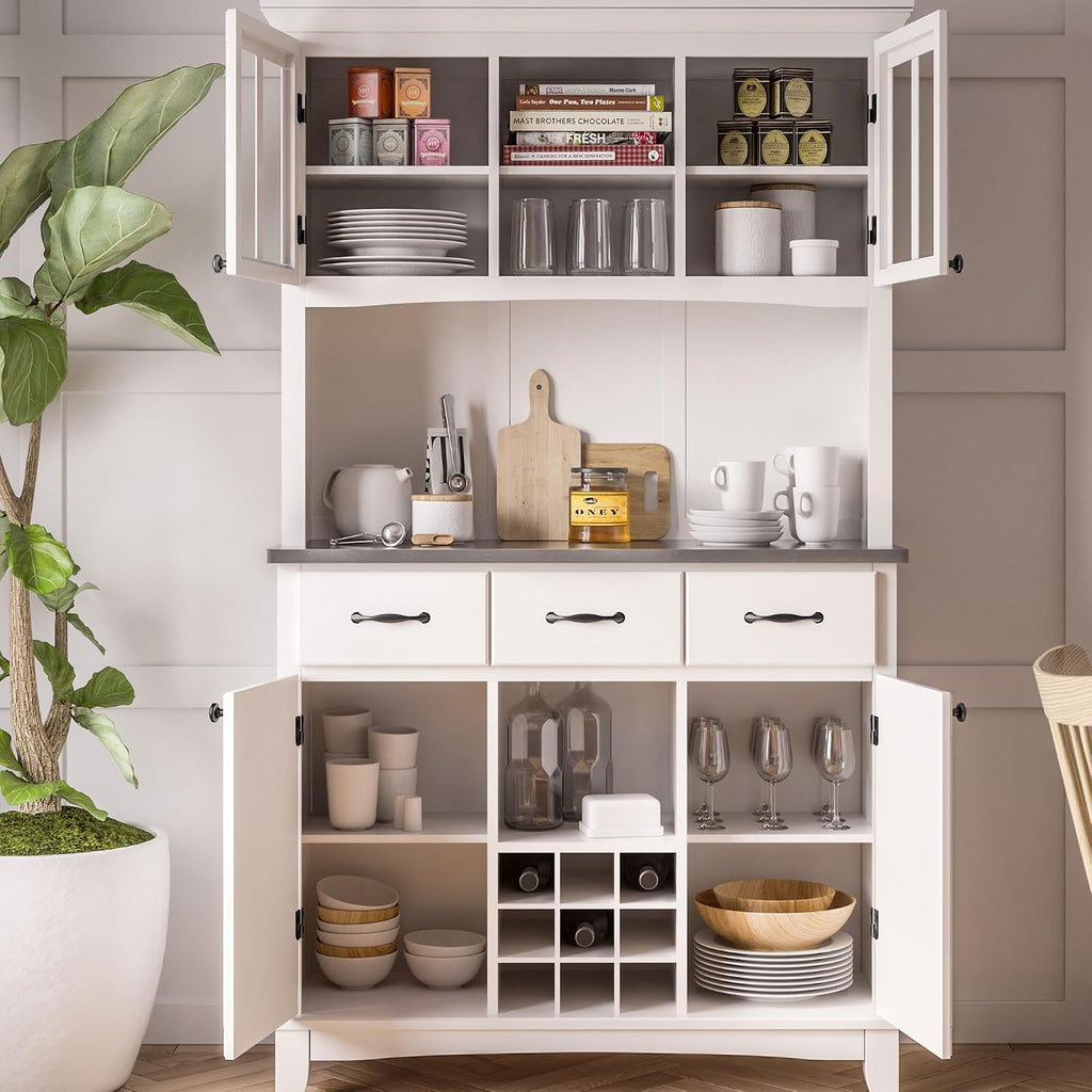 Server sideboards-buffets-credenzas, Hutch, Off White