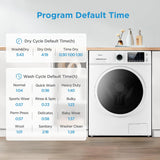 24 Inch All-in-One Front Load Washer Dryer Combo, 2.7 Cu.ft 26lbs Ventless Full-Automatic Washing Machine with Steam