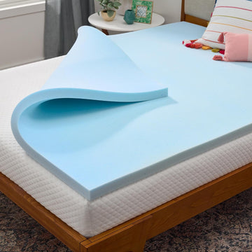 Memory Foam Mattress Topper, King Size - 2 Inch Gel Infused Memory Foam - Plush Feel - Cooling and Pressure Relieving
