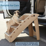 Pet Stairs - Home and Vehicle Foldable Nonslip Dog Steps with 4-Step Design