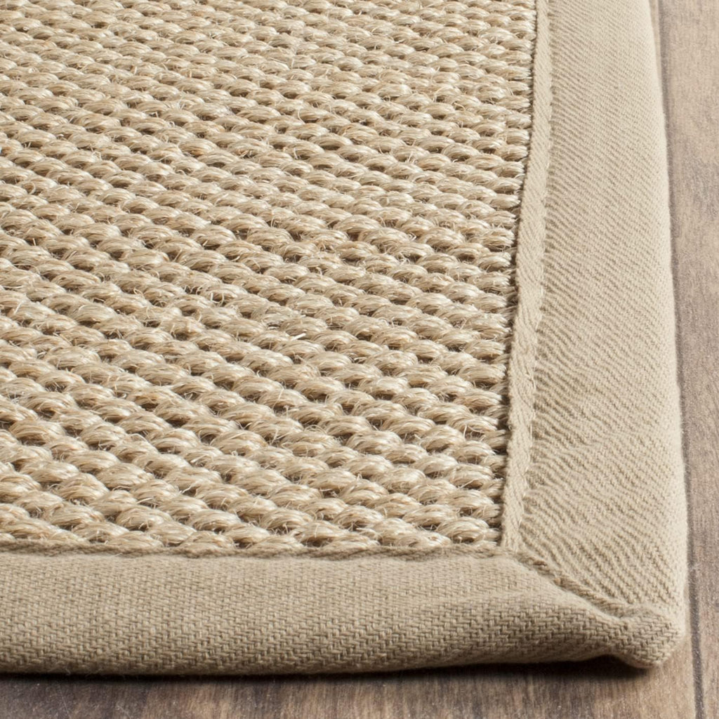 Area Rug 6x8 - Natural Fiber Collection - Maize & Linen Color, Sisal, Woven Design with Border (NF141B)