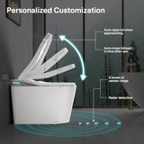 Eridanus One Piece Smart Toilet with Bidet Built in, Electric Bidets with Warm Water Sprayer and Air Dryer