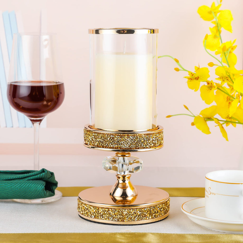 Candle Holder, Pillar Candle Holders, Crystal Candlesticks Holder for Wedding, Parties, Events, Chirstmas, Home Decor
