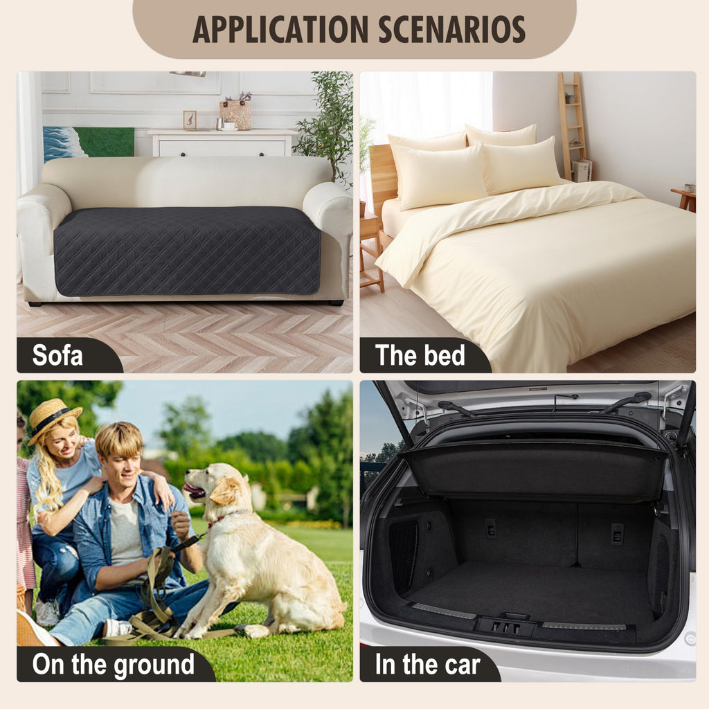 Waterproof Couch Cover, Washable Anti-Slip 51 inch Loveseat Sofa Covers with 2 Cushions, Sectional Couch Covers for