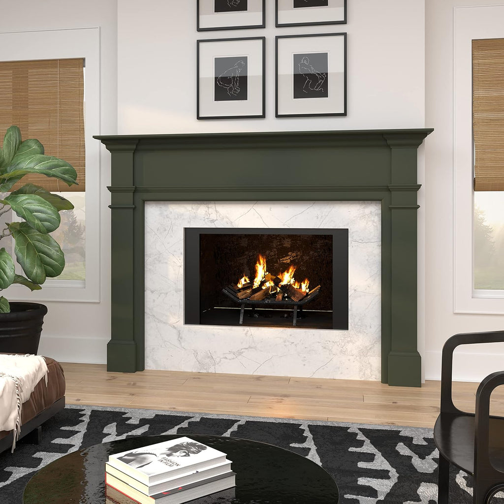 Bold Yet Unpretentious and Homey Wood Mantel Surround, 56", Unfinished