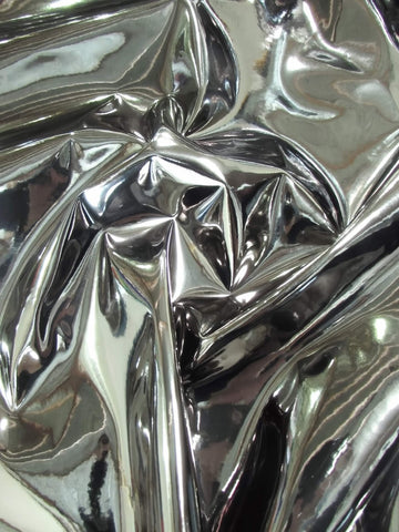 TM Chrome Mirror Reflective Vinyl Fabric by The Yard DIY Upholstery Accessories Applications (Lead)