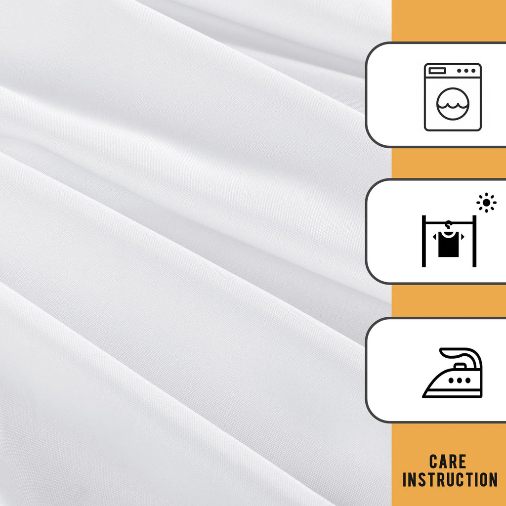 2 Pack Table Clothes for 6 Foot Rectangle Tables - Water Resistant Washable Fabric Polyester Rectangle Table Cover