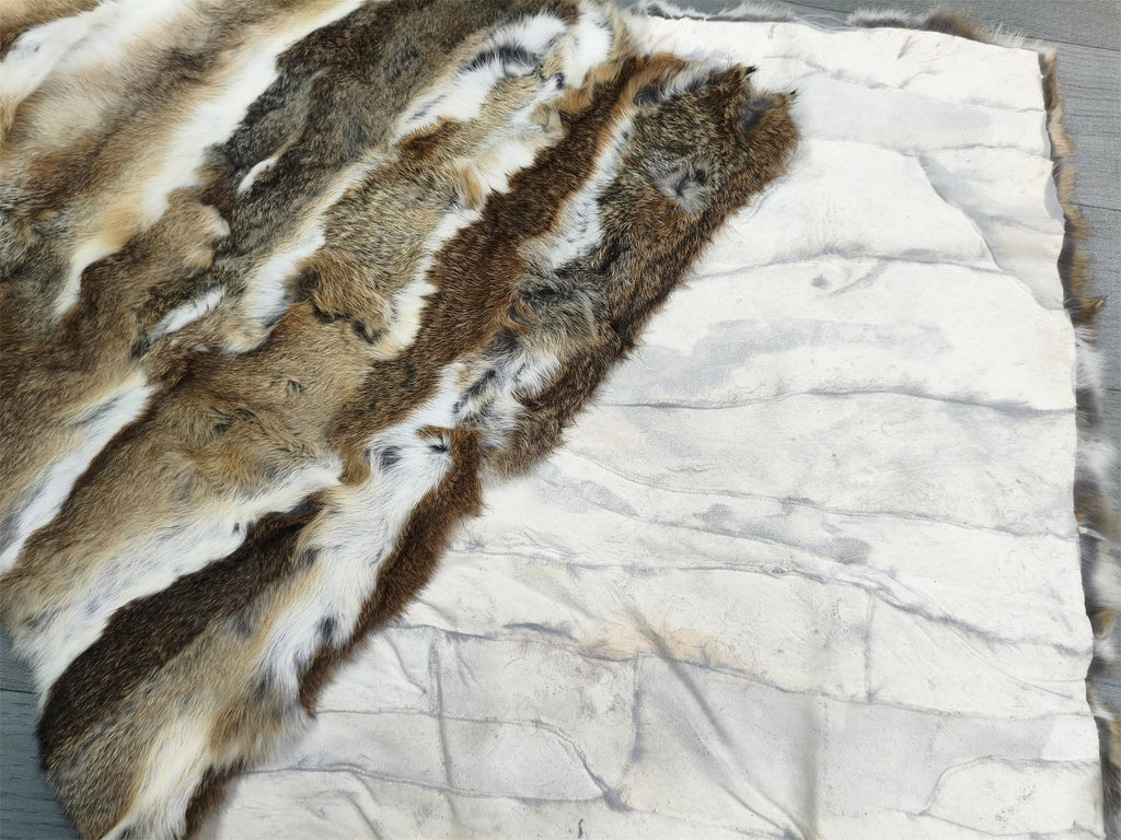 Fur Blanket Throw for Couch Tan Rabbit Fur Throw Blanket Non-Woven Fabric Backing Fuzzy Fluffy Super Soft Plush