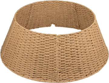 Wicker Woven Basket Christmas Tree Collar, 28" Dia. 4 Pack